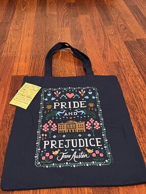 Out of Print Navy Pride and Prejudice Jane Austen Tote